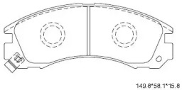 Комплект тормозных колодок ASIMCO KD4243W