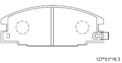 Комплект тормозных колодок ASIMCO KD4300