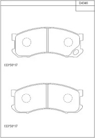 Комплект тормозных колодок ASIMCO KD4346