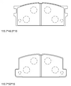 Комплект тормозных колодок ASIMCO KD4347