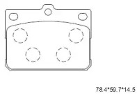 Комплект тормозных колодок ASIMCO KD4617