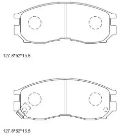 Комплект тормозных колодок ASIMCO KD4631