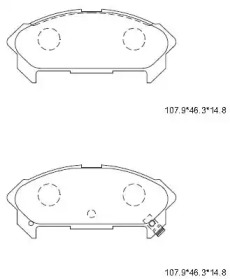 Комплект тормозных колодок ASIMCO KD4704