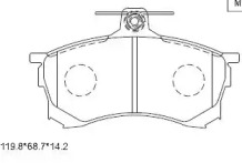 Комплект тормозных колодок ASIMCO KD4706