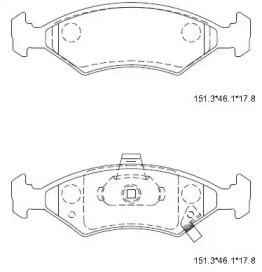 Комплект тормозных колодок ASIMCO KD4707