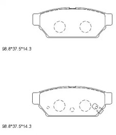 Комплект тормозных колодок ASIMCO KD4708