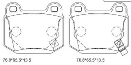 Комплект тормозных колодок ASIMCO KD4711