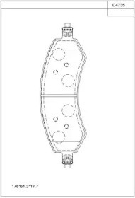 Комплект тормозных колодок ASIMCO KD4735