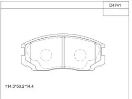 Комплект тормозных колодок ASIMCO KD4741