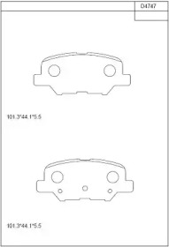 Комплект тормозных колодок ASIMCO KD4747