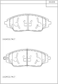 Комплект тормозных колодок ASIMCO KD6008