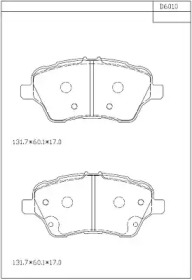 Комплект тормозных колодок ASIMCO KD6010