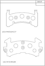 Комплект тормозных колодок ASIMCO KD6019