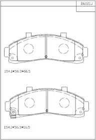 Комплект тормозных колодок ASIMCO KD6021