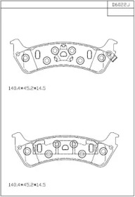 Комплект тормозных колодок ASIMCO KD6022