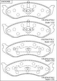 Комплект тормозных колодок ASIMCO KD6204N