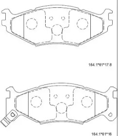 Комплект тормозных колодок ASIMCO KD6301