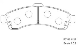 Комплект тормозных колодок ASIMCO KD6303