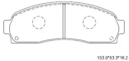 Комплект тормозных колодок ASIMCO KD6304