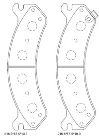 Комплект тормозных колодок ASIMCO KD6307