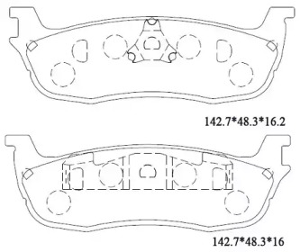 Комплект тормозных колодок ASIMCO KD6308