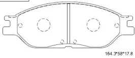 Комплект тормозных колодок ASIMCO KD6316