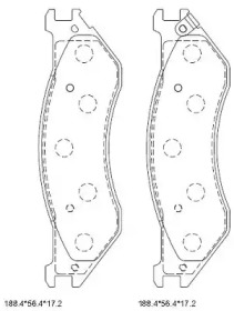 Комплект тормозных колодок ASIMCO KD6330