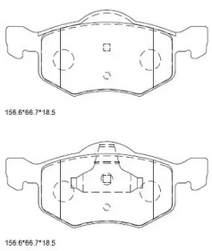 Комплект тормозных колодок ASIMCO KD6331