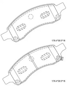 Комплект тормозных колодок ASIMCO KD6341