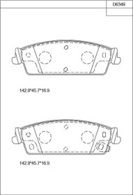 Комплект тормозных колодок ASIMCO KD6349