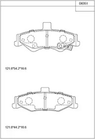 Комплект тормозных колодок ASIMCO KD6351