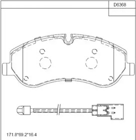 Комплект тормозных колодок ASIMCO KD6368