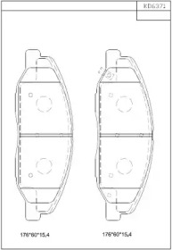 Комплект тормозных колодок ASIMCO KD6371