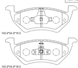 Комплект тормозных колодок ASIMCO KD6514