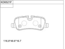 Комплект тормозных колодок ASIMCO KD6521F