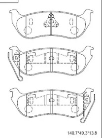 Комплект тормозных колодок ASIMCO KD6522