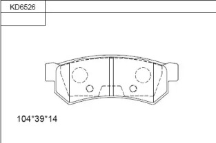 Комплект тормозных колодок ASIMCO KD6526