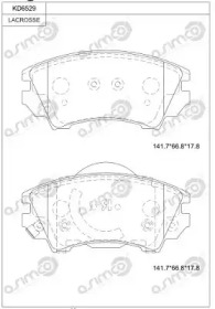 Комплект тормозных колодок ASIMCO KD6529