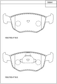 Комплект тормозных колодок ASIMCO KD6541