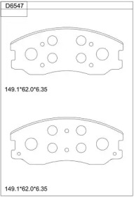 Комплект тормозных колодок ASIMCO KD6547