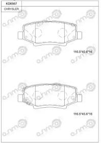 Комплект тормозных колодок ASIMCO KD6567