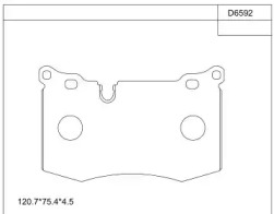 Комплект тормозных колодок ASIMCO KD6592