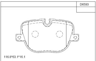 Комплект тормозных колодок ASIMCO KD6593