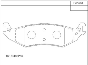 Комплект тормозных колодок ASIMCO KD6596