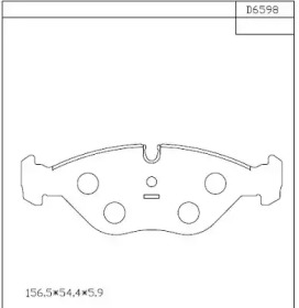 Комплект тормозных колодок ASIMCO KD6598