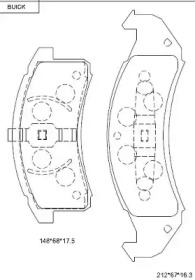 Комплект тормозных колодок ASIMCO KD6609