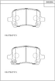 Комплект тормозных колодок ASIMCO KD66309H