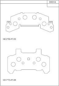 Комплект тормозных колодок, дисковый тормоз ASIMCO KD66314