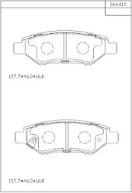 Комплект тормозных колодок ASIMCO KD66415