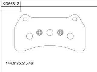 Комплект тормозных колодок ASIMCO KD66812